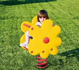 Gioco a molla e scivolo da giardino