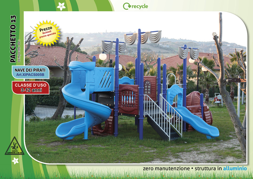 Casette gioco nave dei pirati Giochi per bambini da giardino usati