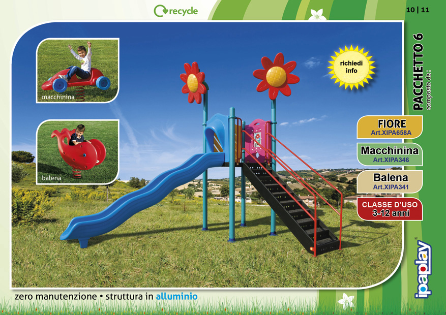 Giochi da giardino - Casetta giardino per bambini con scivolo Fungo